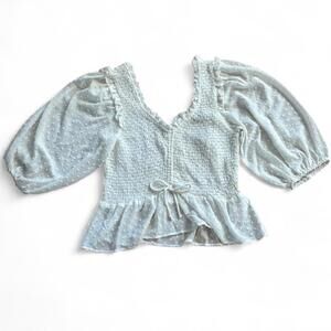 Topshop Women's White and Cream Shirt